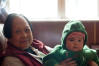 Nara Bundled Up With Great Grandma