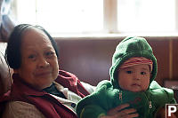 Nara Bundled Up With Great Grandma