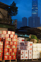 Fruit Market With Towers Behind