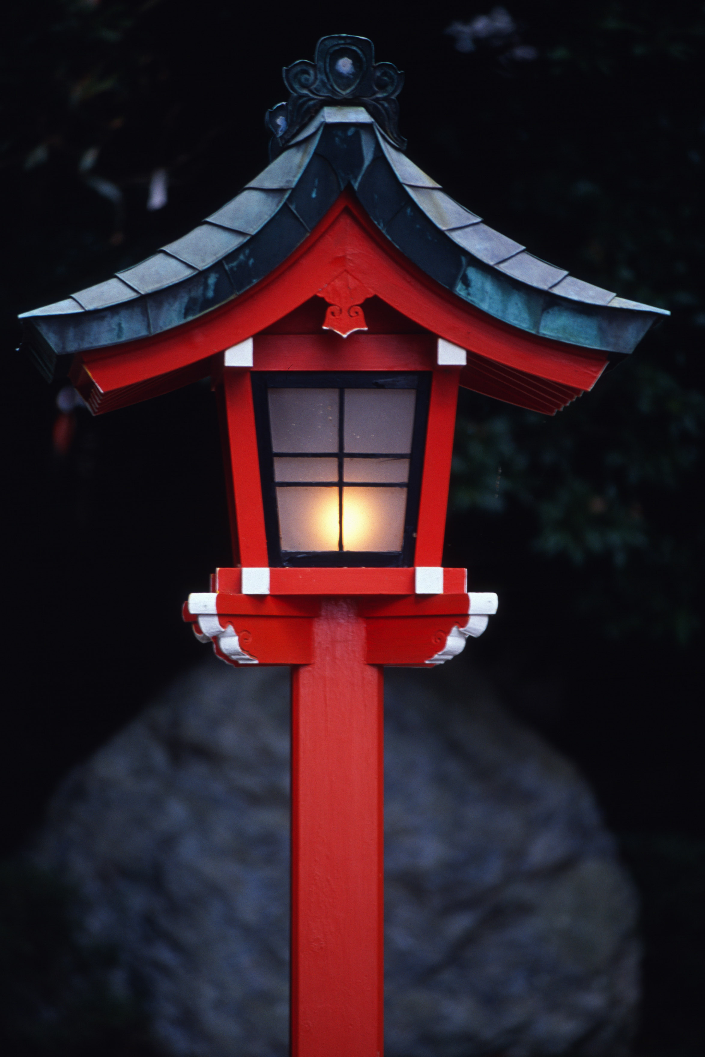 Wooden Lantern Lit Up