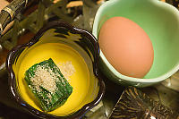 Egg And Spinach In Basket