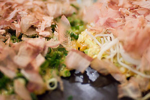 Close Up On Okonomiyaki Ingredients