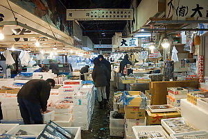 Rows Of Stalls In The Market