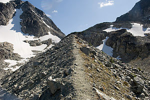 Walking Up Moraine