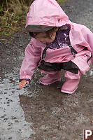 Nara With Fingers In Puddle