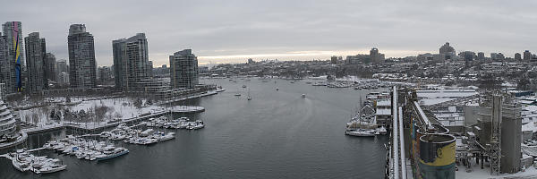 False Creek With Snow From Granville Bridge