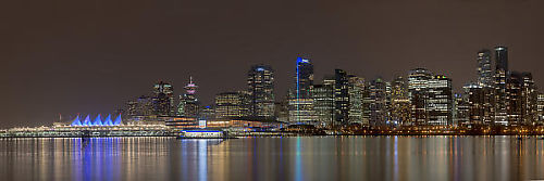 Downtown From Stanely Park Pano