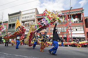 Long Yellow And Red Dragon