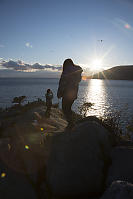 Silhouette On Island