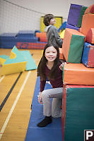 Haley Climbing Out Of Fort