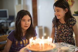 Nara And Claira With Pumpkin Pie