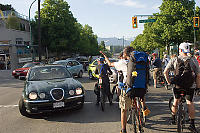 Blocking Jaguar On Seventh Ave