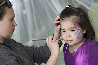 Nara Getting Face Paint