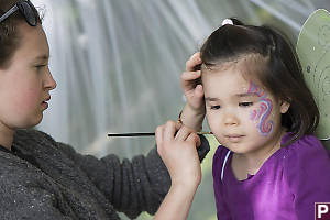 Nara Getting Face Paint