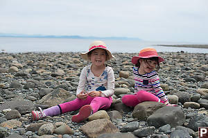 Playing On Rocky Beach