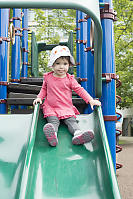 Claira At The Top Of The Slide