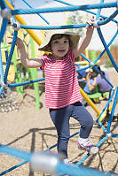 Claira Climbing Internal Ropes