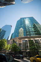 Marine Building Reflected In Glass