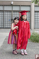 Nara With Claira In Grad Gown