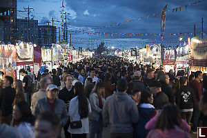 Large Crowds At Food Booths