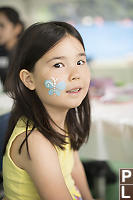 Nara Getting Face Paint Butterfly