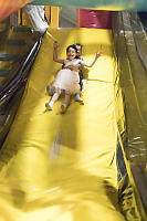 Claira And Charolette On Big Slide