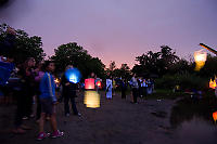 Crowd Watching Lake