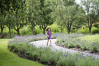 Nara Running Down Lavender Path
