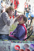 Claira Getting Face Paint