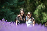 Nara And Claira In Lavender Field