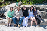 Sitting On Log At Beddis Beach