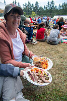 Two Plates On Lamb Roast