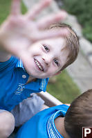 James Waving From The Back Of The Wagon