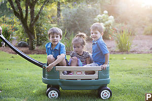 Marcus James And Lexi In The Wagon