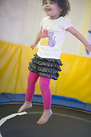 Claira Flying High On Trampoline