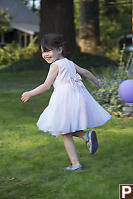 Claira Running With Balloons