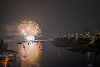 Rainbow Fireworks And The City