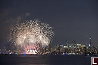 Sailboat With Wide Fireworks