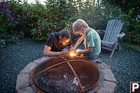 Beau And David Striking Fire