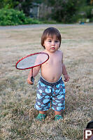 Walter With Badminton Racket