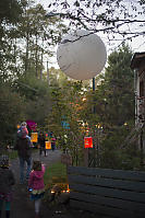 Yards Lit With Lanterns