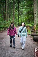 Nara And Claira Walking At Endowment Lands