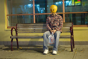 Pumpkin On Bench