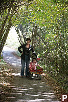 Nara And Grandma With Waggon In Tunnel