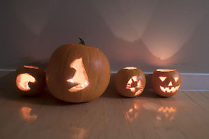 Carved Mini Pumpkins