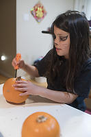 Carving Mini Pumpkins