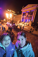 Kids With View Of Plaza