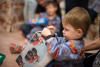 James Tearing Into Wrapping Paper