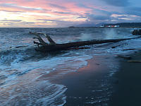 At The Beach At Sunset