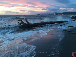 At The Beach At Sunset